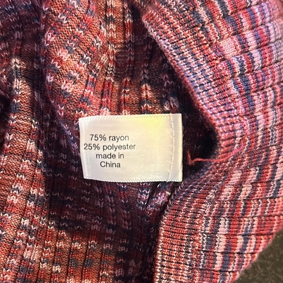 Lane Bryant Lightweight Purple and Red Knit Dress with Peekaboo at Chest - Picture 7 of 8